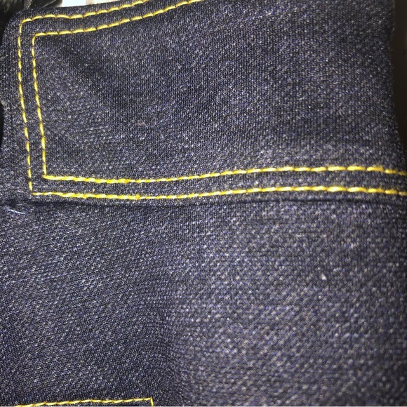 Tahari Navy Denim Flexible Waist Zipper Pointe Knit Pants - Picture 4 of 15